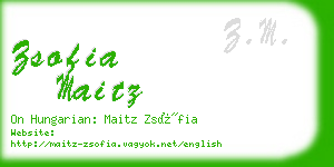 zsofia maitz business card